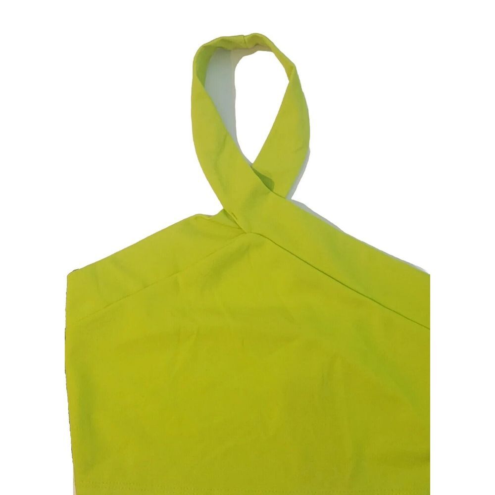 21 Saint Halter Crop Top NWT Chartreuse Size Large‎ A1/A2